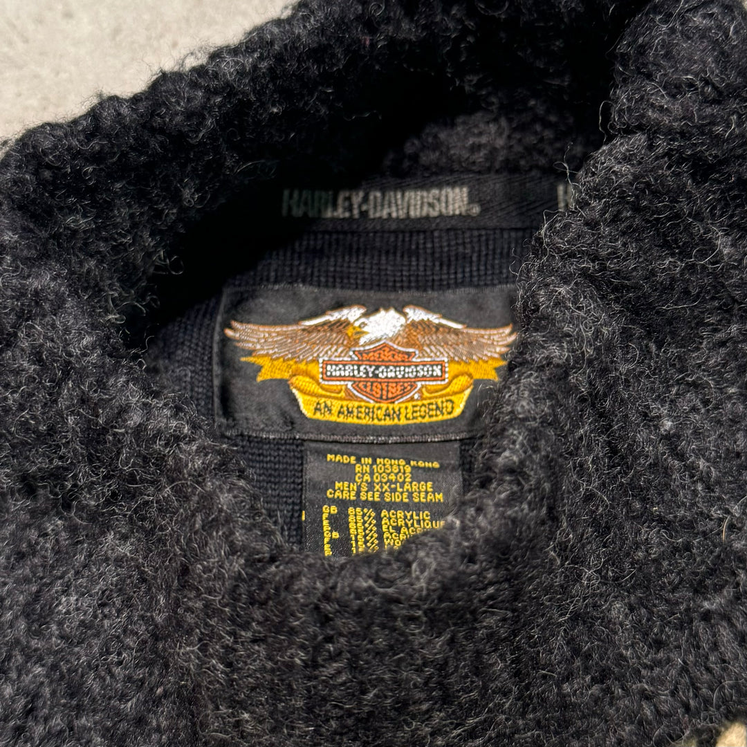 Used clothing HARLEY-DAVIDSON/Harley Davidson/High neck acrylic knit sweater/Size 2XL