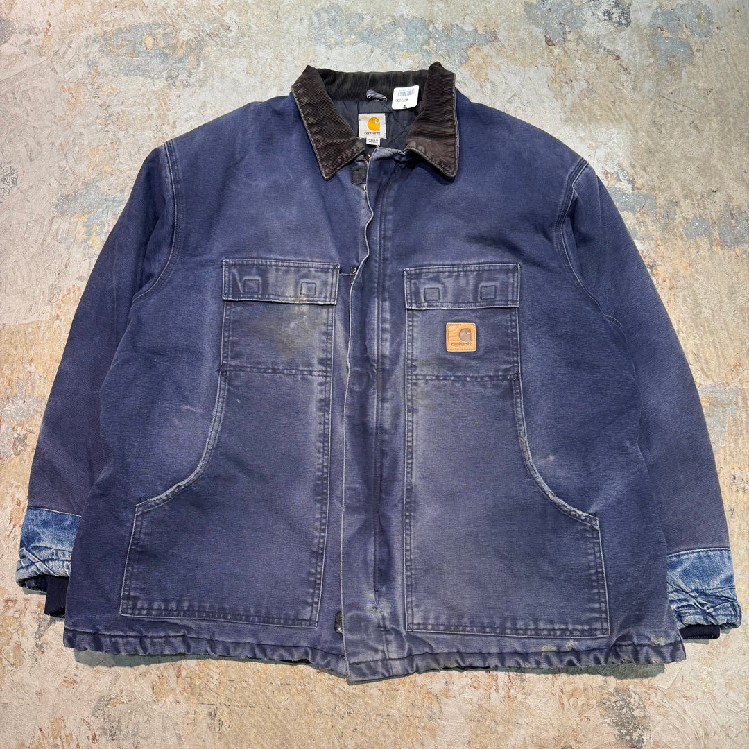 古着 carhartt/ カーハート/ トラディショナルコート/ 裏地キルティング/ 襟コーデュロイ/ サイズ2XL