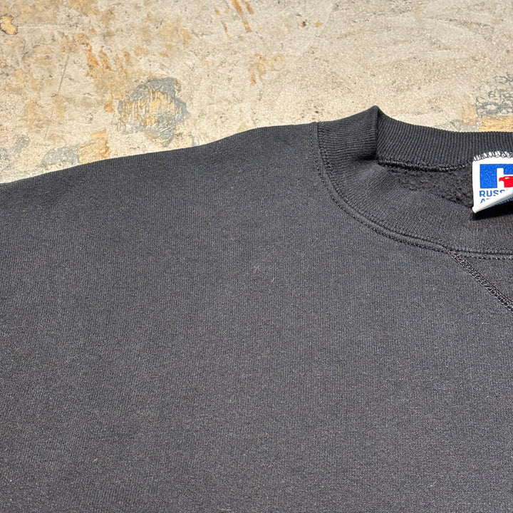 미국 80 년대에서 만든 중고 의류 ~ Russell Athletic/ Russell Athletic/ Blank Crew Neck Weketshirt/ Plain/ Front V Gusset/ Size XXL