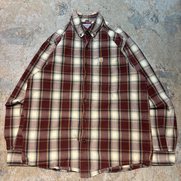 古着 carhartt/カーハート/ ボタンダウン長袖シャツ/ チェック柄/ サイズM