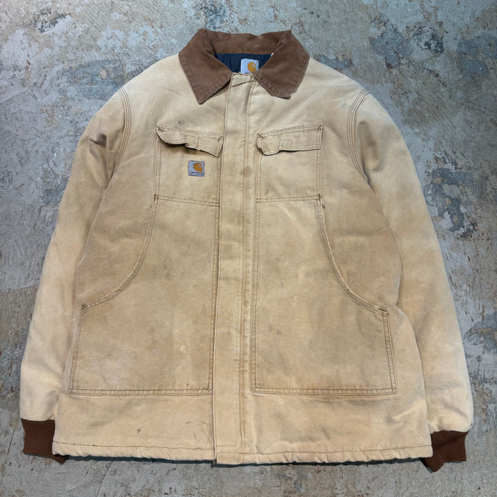 古着 carhartt/ カーハート/ トラディショナルコート/ 裏地キルティング/ 襟コーデュロイ/サイズ3XL相当