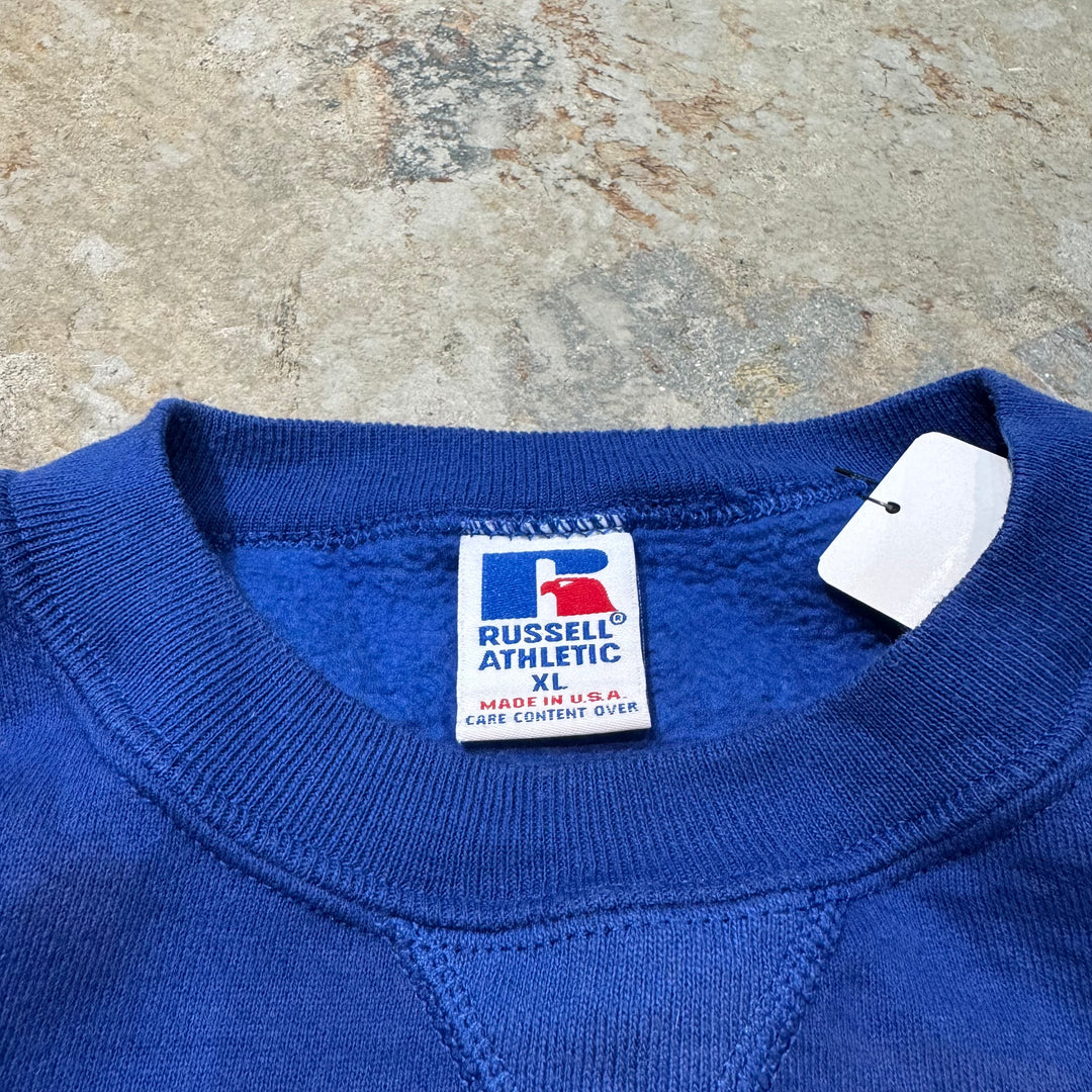 古着 USA製 RUSSELLATHLETIC/ ラッセル アスレチック/ クルーネックブランクスウェット/ Vガゼット/サイズXL