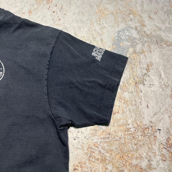 미국/80 년대 ~ 90 년대/아디다스/보스턴 마라톤/빈티지 싱글 스티치 프린트 티셔츠/크기 L에서 만든 빈티지 의류