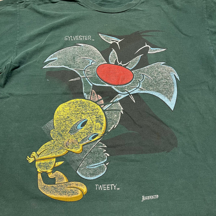 #4284 Unknow/short sleeve t-shirt Tee/シングルステッチ/半袖Tシャツ/90's/トゥイーティー/シルベスター/MADE IN USA/サイズXL