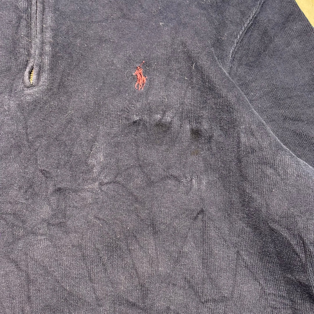 Used clothing 90's ~ POLO by Ralph Lauren/ Polo Ralph Lauren/ Half zip knit sweater/ Size M