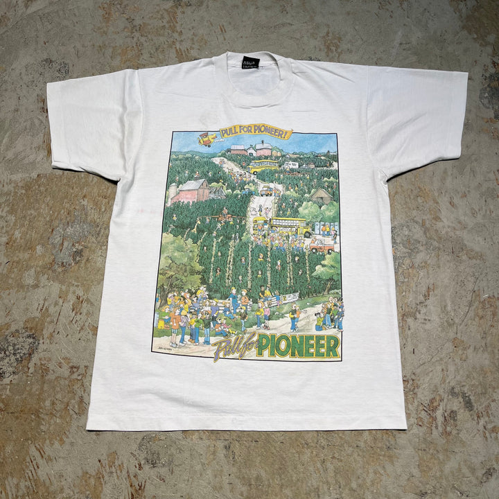 #4300 SCREEN STARS/short sleeve t-shirt Tee/シングルステッチ/半袖Tシャツ/90's/PULL FOR PIONEER!/MADE IN USA/サイズL