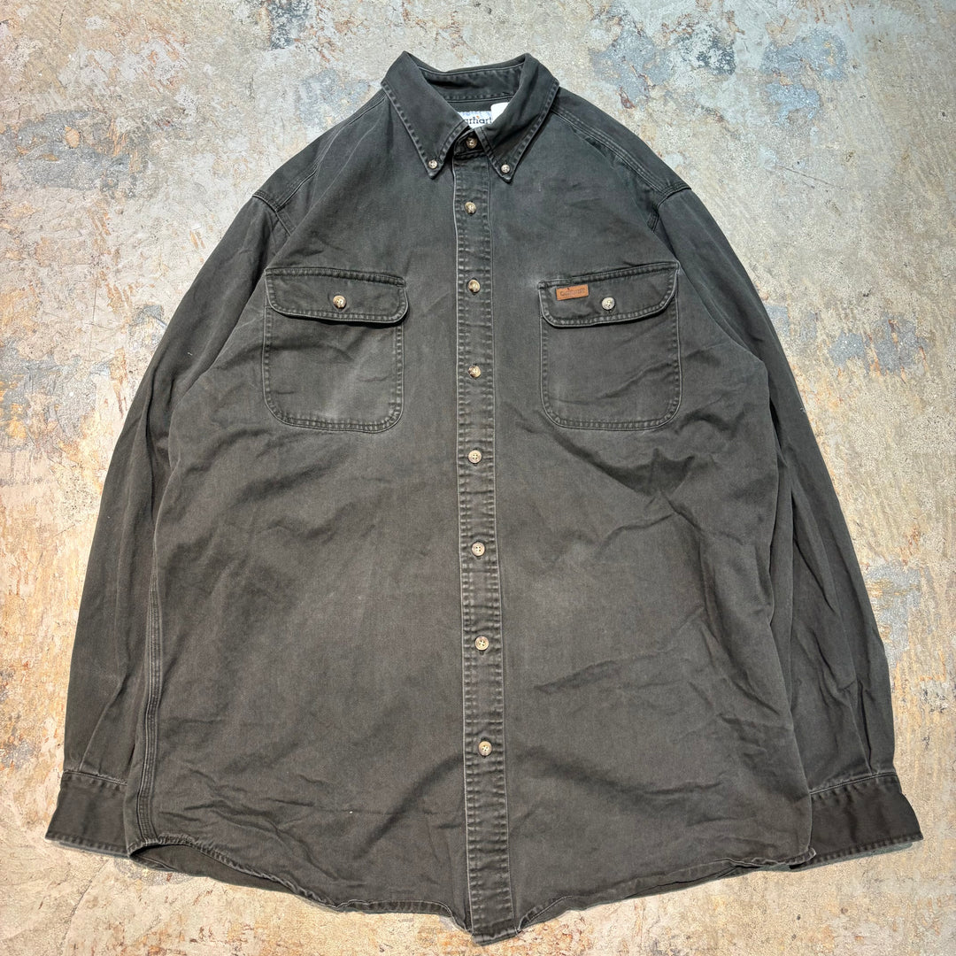Used clothing carhartt/Carhartt/Button-down long sleeve shirt/Plain/Size L