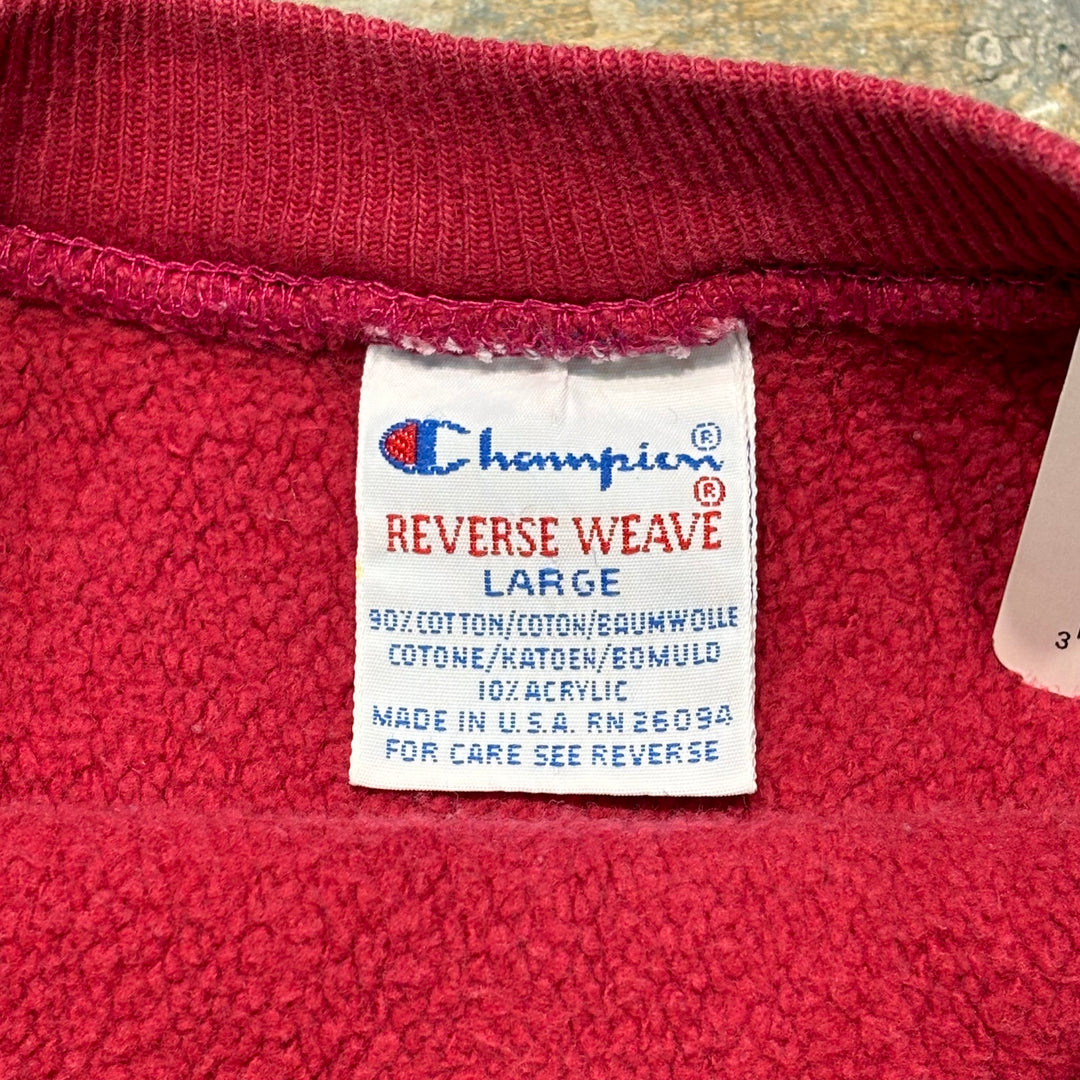 Used clothing Made in USA 90's Champion/ Champion/Reverse Weave/Crew neck sweatshirt/Eyes/Size L