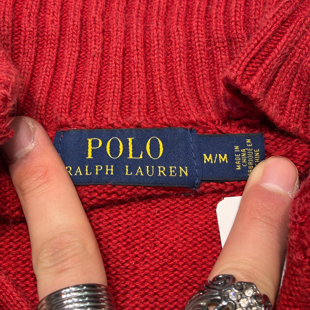 Ralph Lauren/ Polo Ralph Lauren의 중고 의류 폴로/ 하프 버튼 니트 스웨터/ 사이즈 M