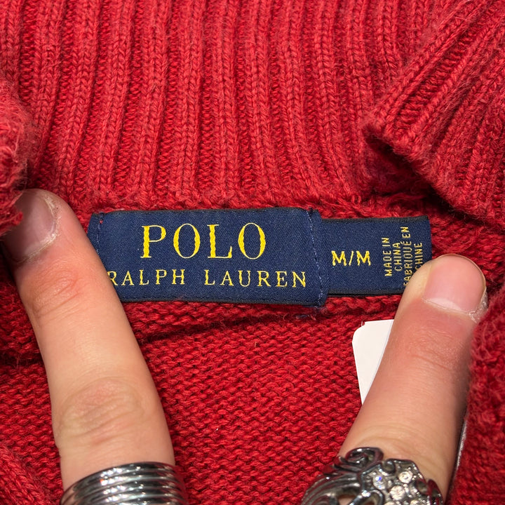 Ralph Lauren/ Polo Ralph Lauren의 중고 의류 폴로/ 하프 버튼 니트 스웨터/ 사이즈 M