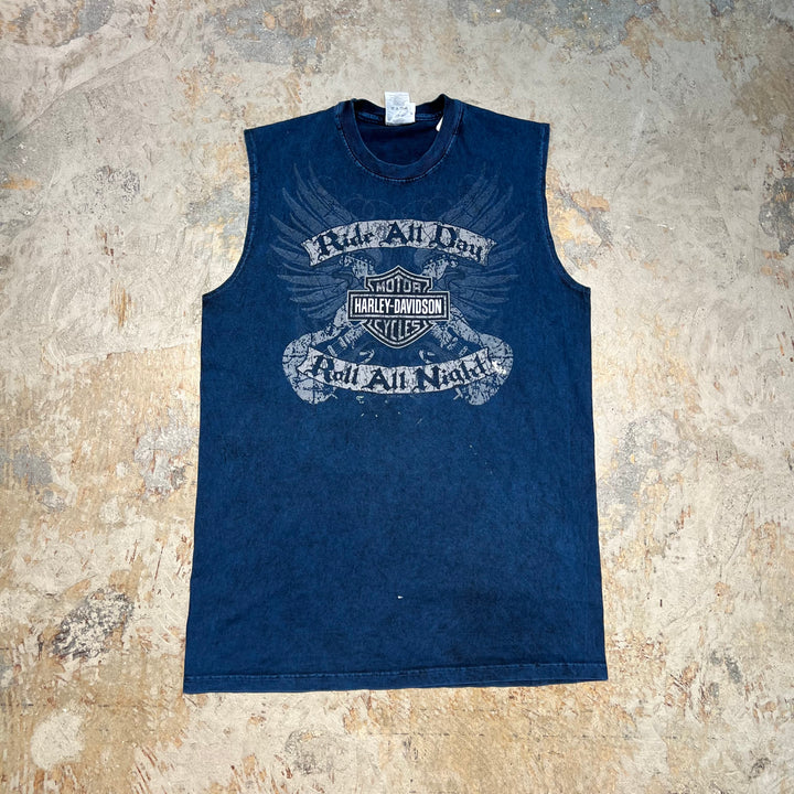 빈티지 할리 데이비슨 / 할리 데이비슨 / 라스 베이거스 네바다 상점 / 인쇄 티셔츠 / 슬리빙 / 크기 m