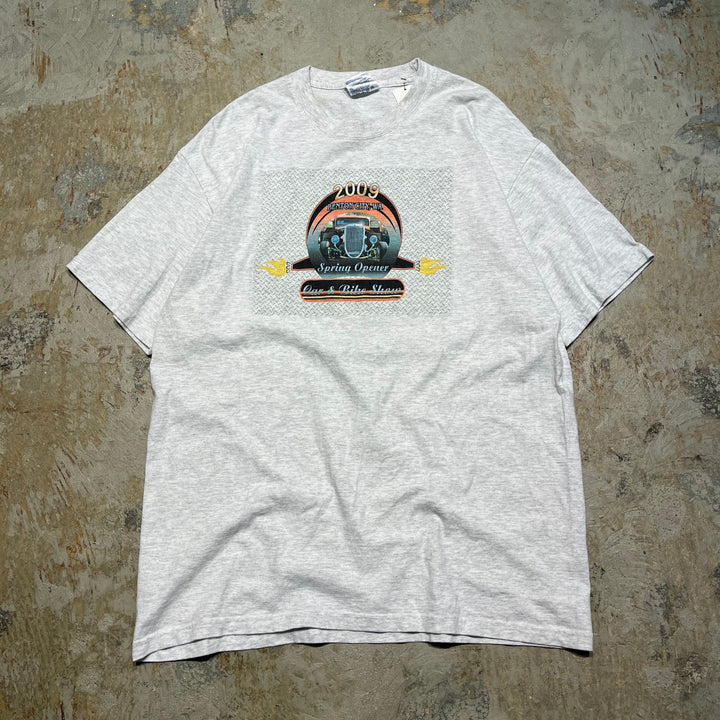 古着 ベントン・シティ/スプリングオープナー/カー&バイクショー/2009/車/プリントTシャツ / サイズL