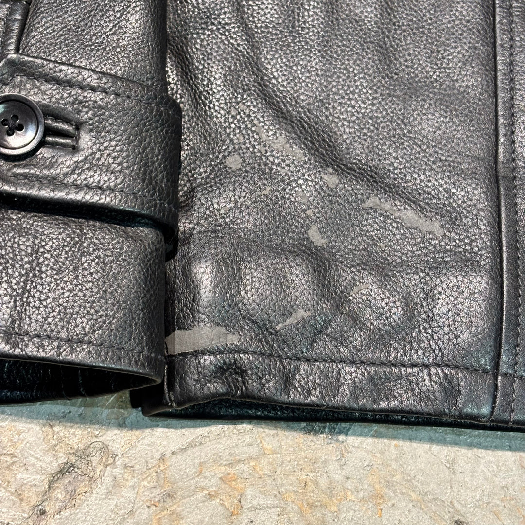 Used clothing J.CREW/ J.CREW/ Genuine leather zip-up leather jacket/ Cowhide/ Size XL