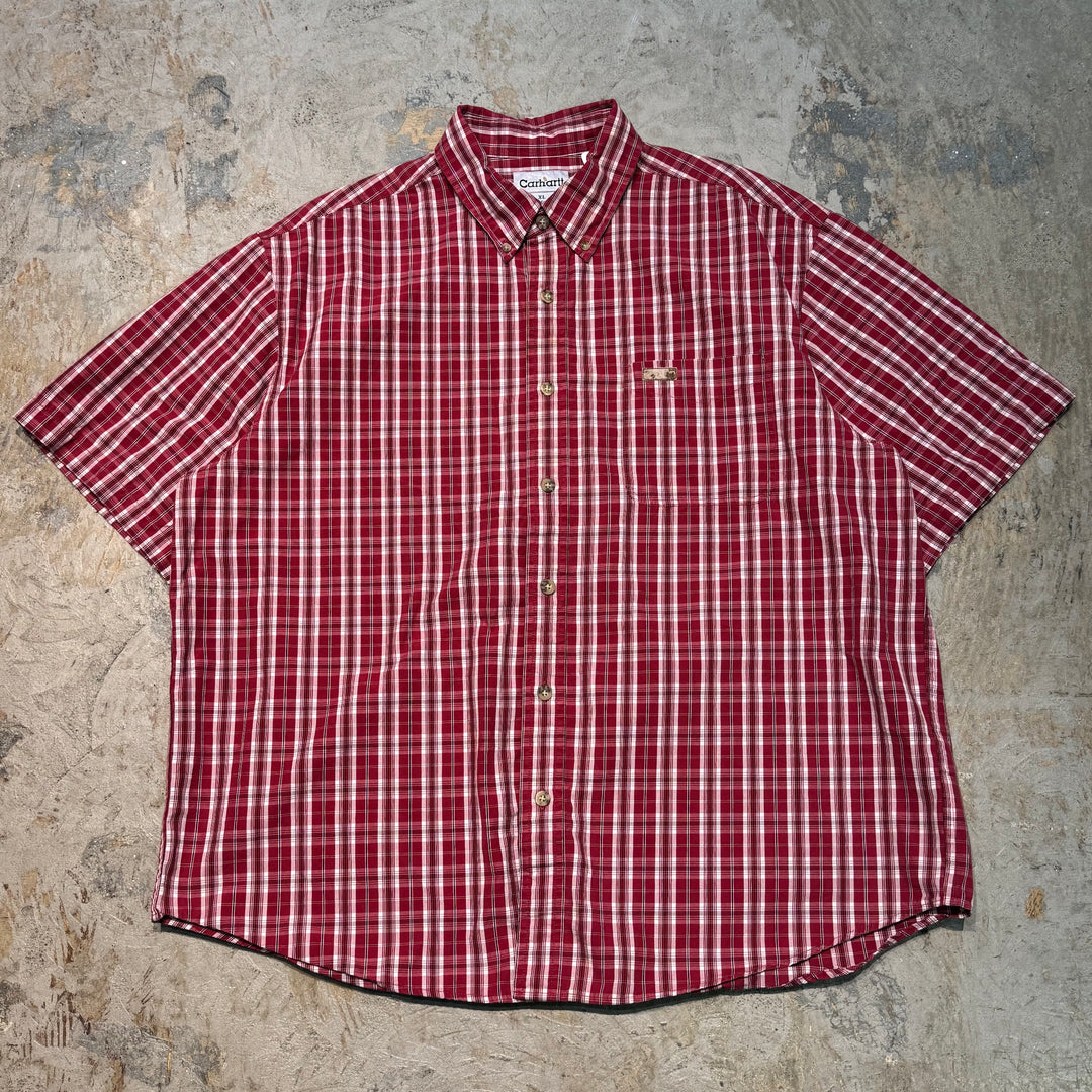 古着 carhartt/カーハート/ ボタンダウン半袖シャツ/ チェック柄/ サイズXL