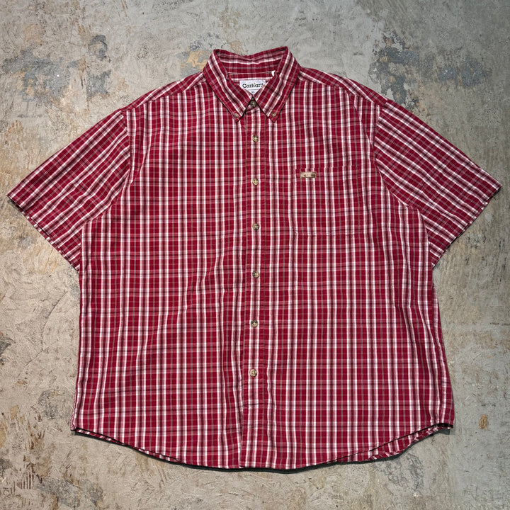 古着 carhartt/カーハート/ ボタンダウン半袖シャツ/ チェック柄/ サイズXL