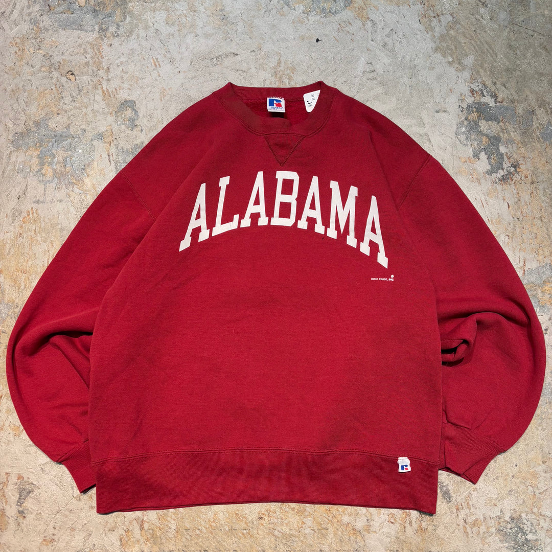 미국 80 년대에서 만든 중고 의류 ~ Russell Athletic/Russell Athletic/Alabama/Crew Neck Neck Sweatshirt/Size L