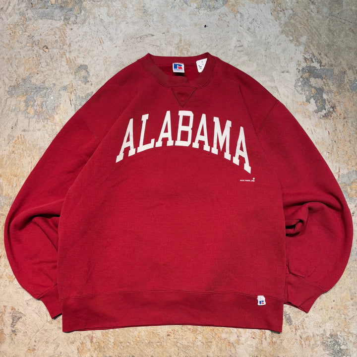 미국 80 년대에서 만든 중고 의류 ~ Russell Athletic/Russell Athletic/Alabama/Crew Neck Neck Sweatshirt/Size L