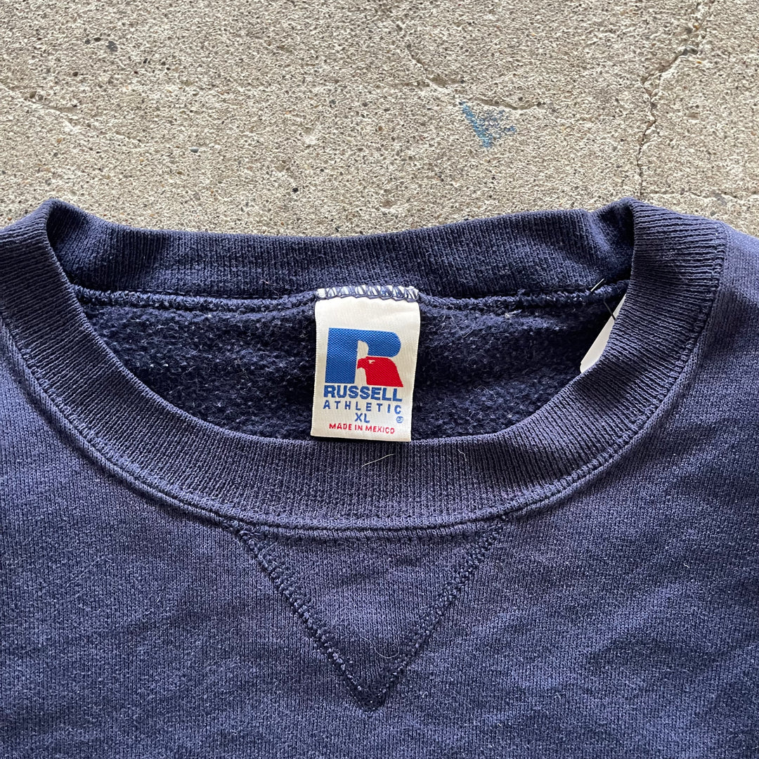 旧衣服RUSSELL ATHLETIC/ RUSSELL运动/空白克鲁兹运动衫/素色/尺码XL