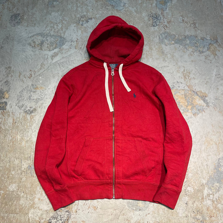 #3831 古着 POLO Ralph Lauren/ポロラルフローレン/Zip Up Hoody / ジップパーカー / フード裏地サーマル/サイズM