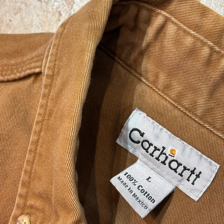 Used clothing carhartt/Carhartt/Button-down long sleeve shirt/Plain/Size L
