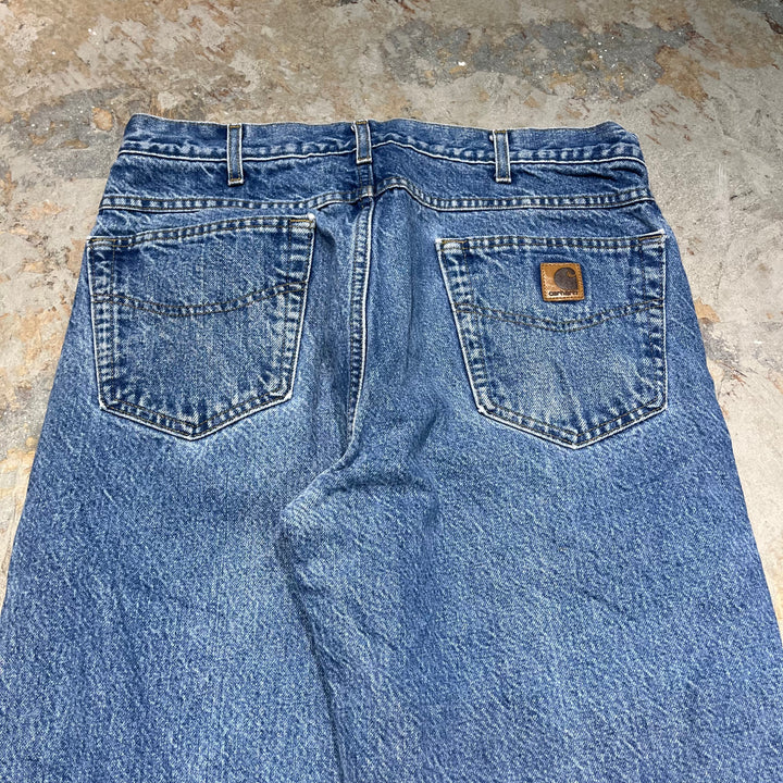 #4224 古着 Carhartt/カーハート / Denim Pants/デニムパンツ /ジーンズ / 裏地チェック/34×30