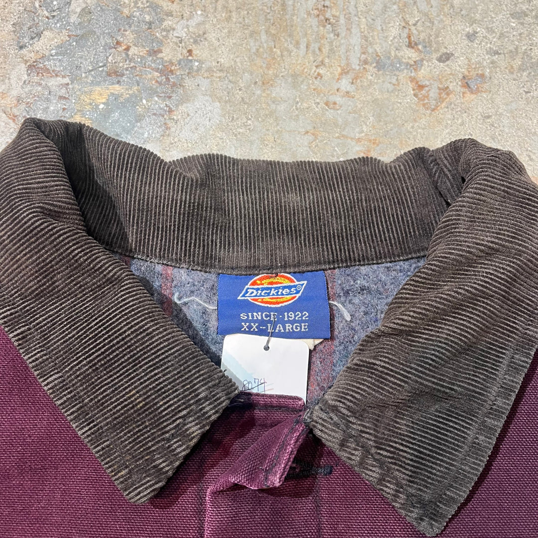 Used clothing 90's~ Dickies/ Dickies / Coverall / Duck jacket / Blanket lined / Corduroy collar / Size XXL