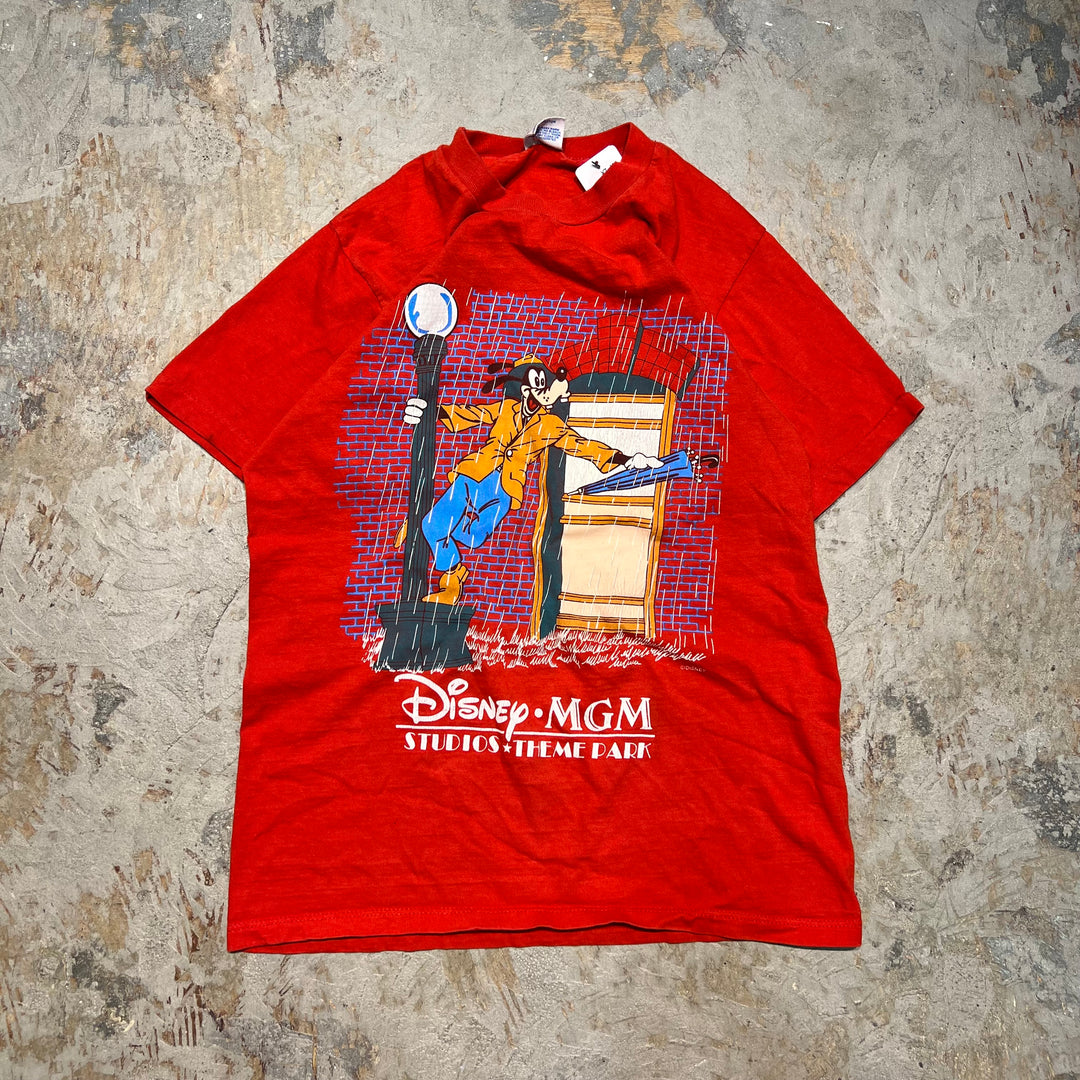 古着 USA製 80's ディズニー/グーフィー/MGM studios/ヴィンテージ シングルステッチ プリントTシャツ/サイズM