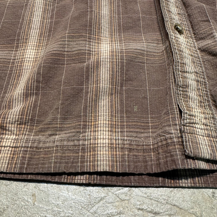 중고 의류 Carhartt/Carhartt/Button-Down Short Sleeve Shirt/Checked Pattern/Size 2XL