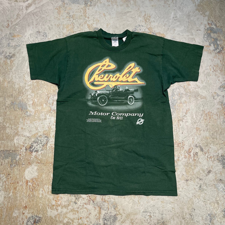 古着 USA製 90's フルーツオブザルーム/Chevrolet/シボレー/シェビー/ゼネラルモーターズ/車/企業系/ヴィンテージ シングルステッチ Tシャツ/サイズXXL相当