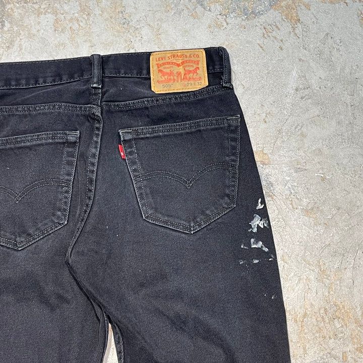 #4767 Used clothing LEVI'S/Levi's/505/Black denim pants/Black denim pants/Size 29 x 32
