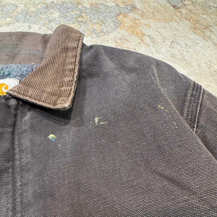 古着 carhartt/ カーハート/ トラディショナルコート/ ダック地/ 裏地ブランケット/ 襟コーデュロイ/サイズXL相当