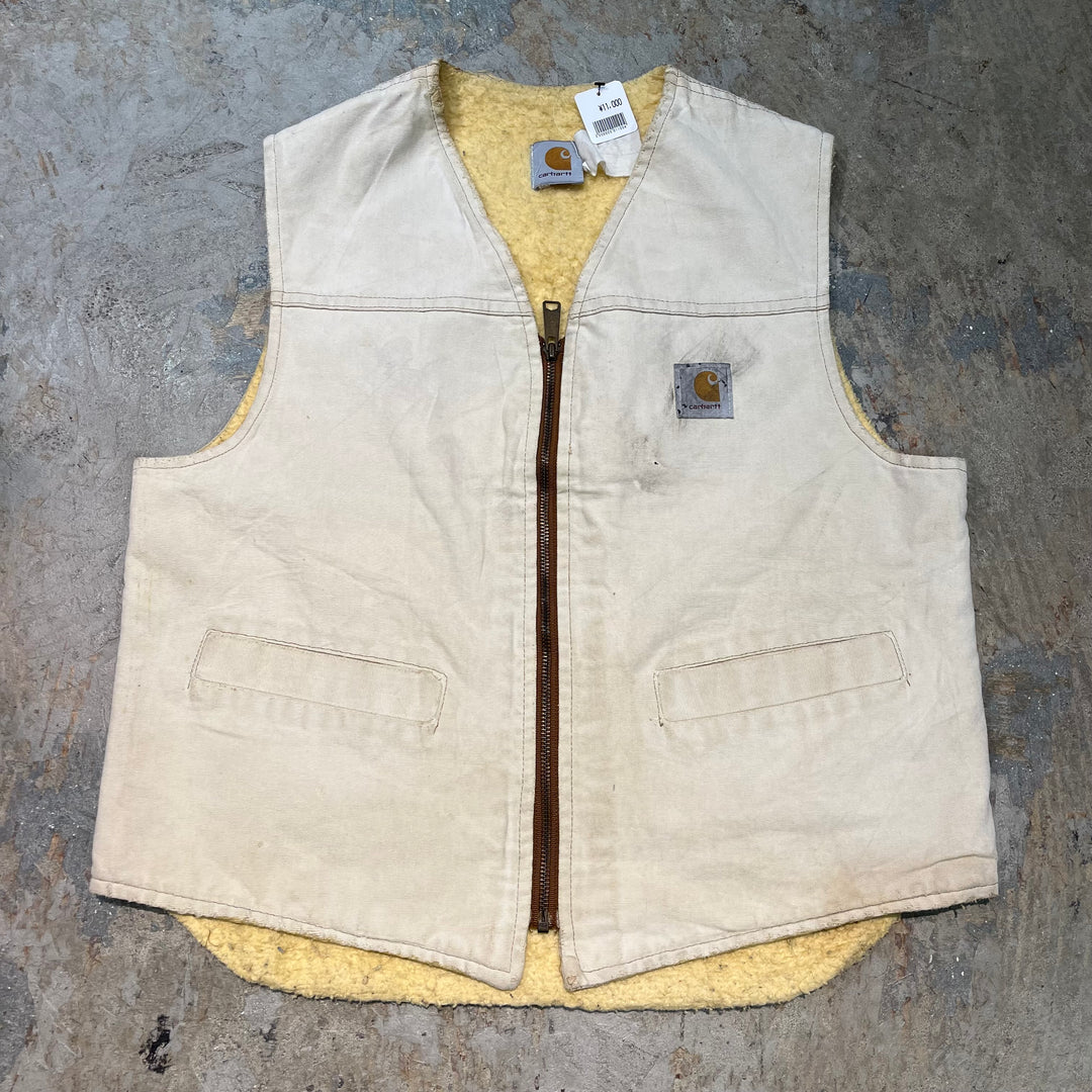 古着 Carhartt/ カーハート/ ダックベスト/ ダック地/ 裏地ボア/ サイズM相当