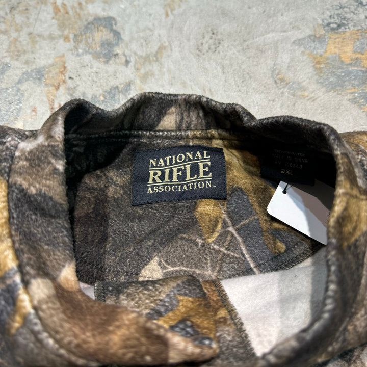 旧衣服NATIONAL RIFLE ASSOCIATION/真实树图案免费套衫/尺寸2xl