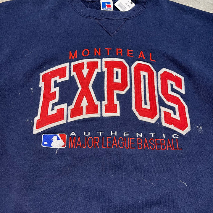 古着 90's〜 RUSSELL ATHLETIC/ ラッセルアスレチック/ ブランククルーネックスウェット/ 前Vガゼット/ サイズXL