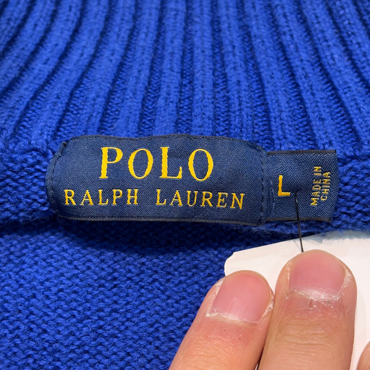 Used clothing POLO by Ralph Lauren/ Polo Ralph Lauren/ Half zip knit sweater/ Size L