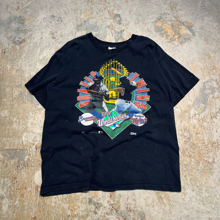 #4783 중고 의류 91의 MLB 월드 시리즈 애틀랜타 브레이브스 대 미네소타 쌍