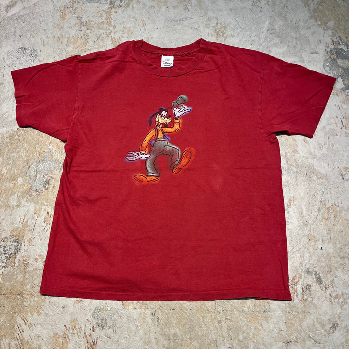 #4285 THE Disney STORE/short sleeve t-shirt Tee/シングルステッチ/半袖Tシャツ/90's/グーフィー/サイズ2XL