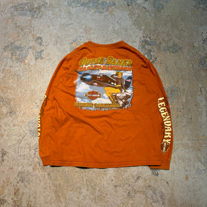 古着 Harley-Davidson/ハーレーダビッドソン/ プリントロングTシャツ/ サイズL