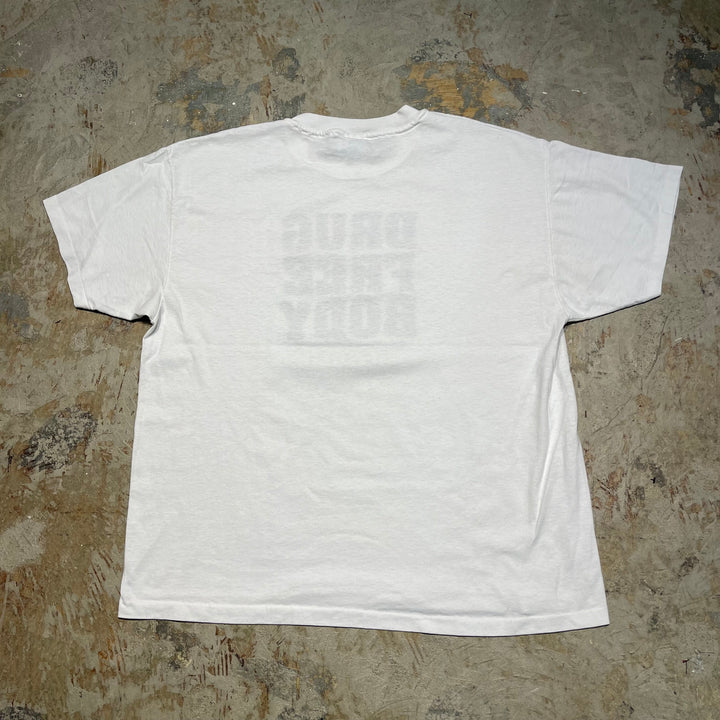 #4295 Hanes/ヘインズ/short sleeve t-shirt Tee/シングルステッチ/半袖Tシャツ/DRUG FREE BODY/MADE IN USA/サイズXL