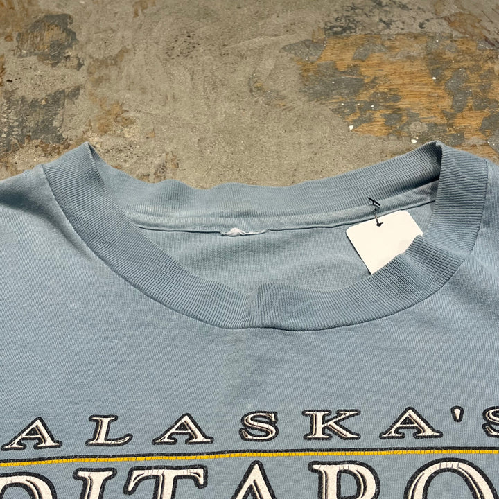 古着 96's アラスカのイディタロッド・トレイル犬ぞりレース/ヴィンテージ シングルステッチプリントTシャツ/サイズL相当