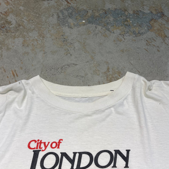 古着 90's USAVintage / City ofo LONDON / ヴィンテージ シングルステッチ プリントTシャツ / サイズXL相当
