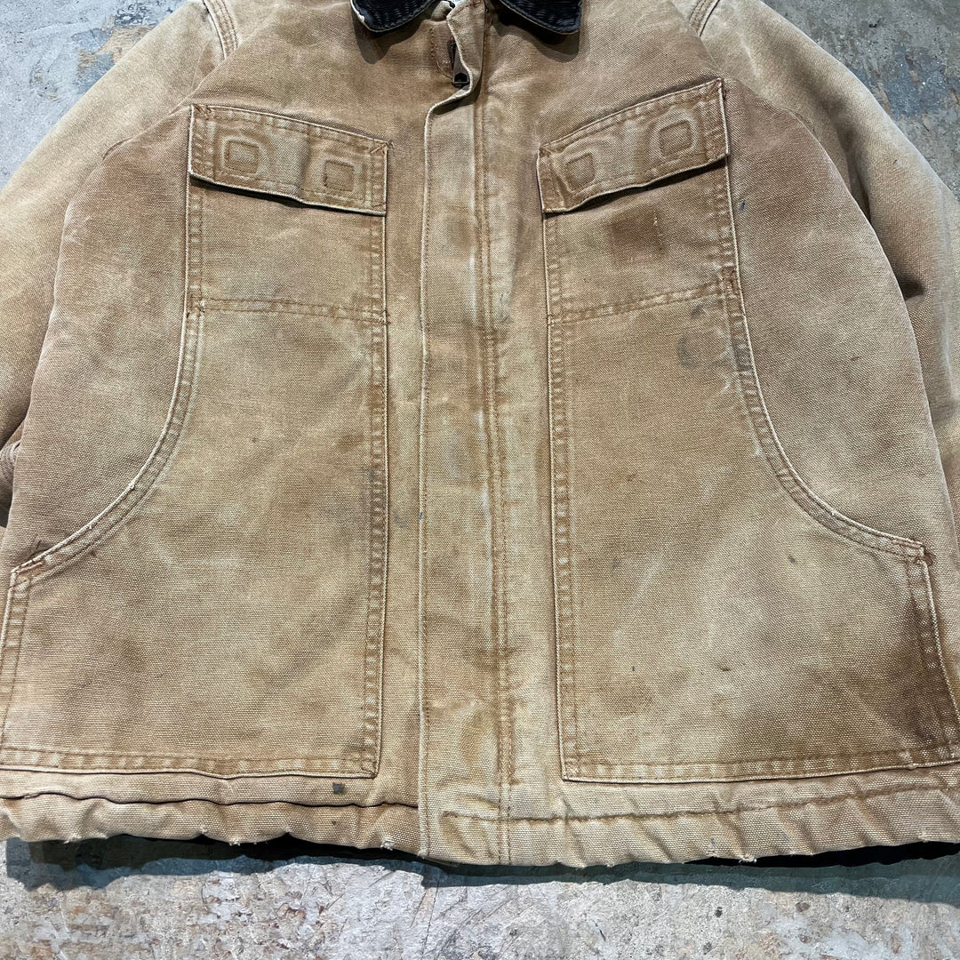 古着 USA製 carhartt/ カーハート/ トラディショナルコート/ 裏地キルティング/ 襟コーデュロイ/ サイズS相当
