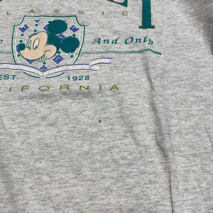 古着 USA製 Disney/ミッキーマウス/カルフォルニア/ヴィンテージ シングルステッチ プリントTシャツ/サイズXL相当