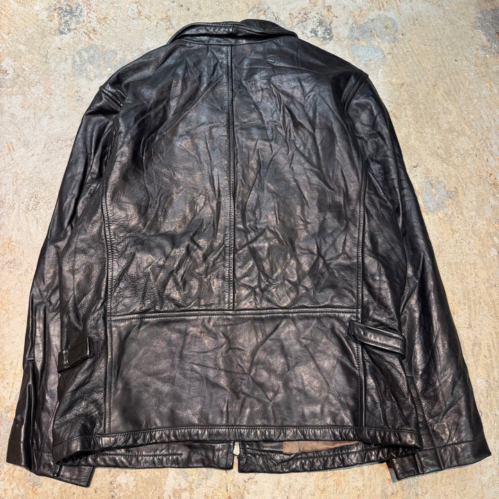 古着 90's BANANA REPUBLIC/ バナナリパブリック/ 本革ジップアップレザージャケット/ サイズM