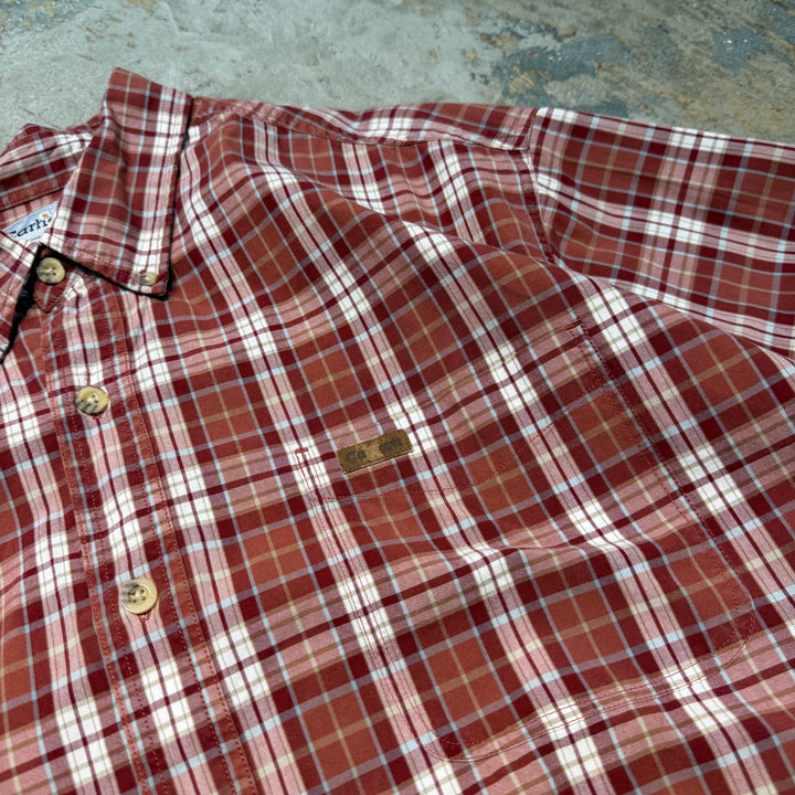 Used clothing carhartt/ Carhartt/ Button-down short sleeve shirt/ Checkered pattern/ Size XL