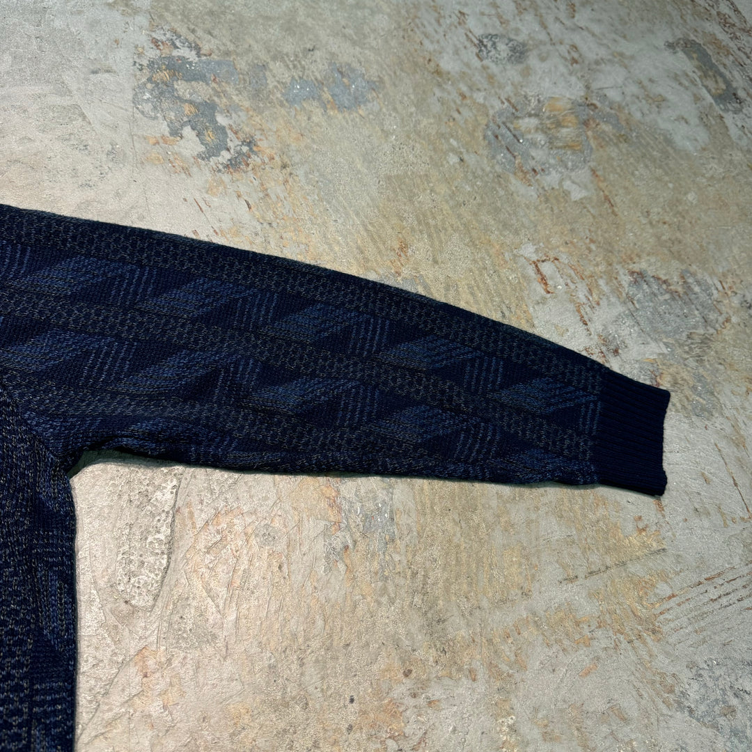 Used clothing MUNSINGWEAR/ Crew neck knit sweater/ All-over pattern/ Size L