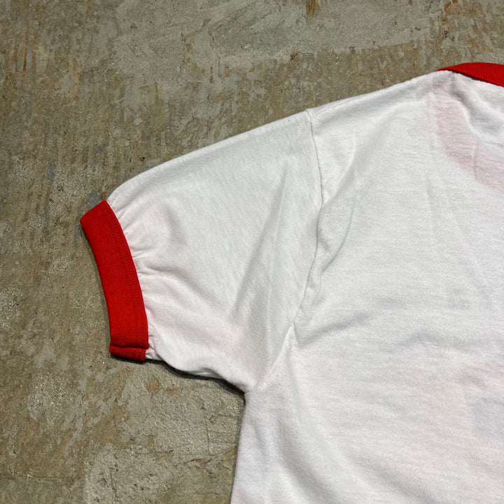 #4788 古着 USA製 86’s ピザハット テニスチャンピオンズシップ/ヴィンテージ リンガー Tシャツ/サイズM