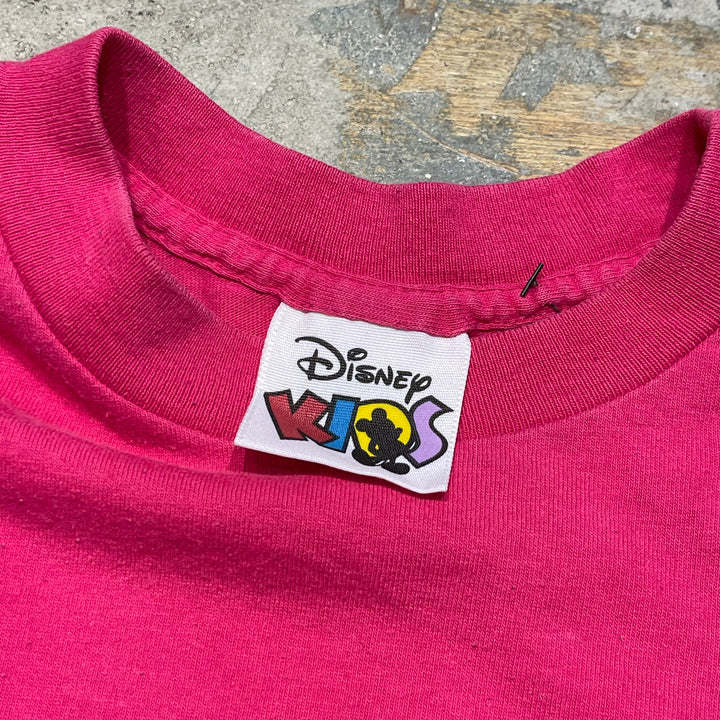 #4830 古着 90's~ ミッキーマウス / Disney/ディズニー /キャラクタープリント/USA製/Tシャツ/ヴィンテージ/シングルステッチ/サイズL(キッズ)