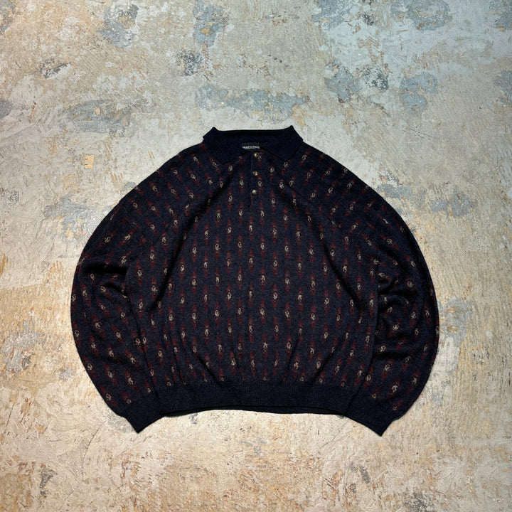 古着 USAVINTAGE/ アーガイル柄Vネックニットセーター/ サイズXL