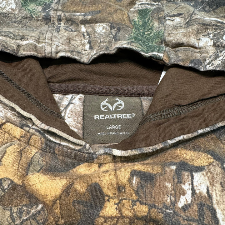 旧衣服REALTREE/真实树图案套衫连帽衫/尺寸L